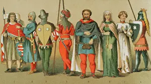 Ordinary: History of Germany. 14th century. From left to