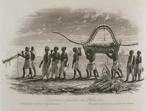 Henrion: History of the Missions, 1863. India. Funeral procession