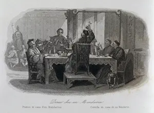 Evangelization: History of the Missions, 1863. Jesuits with a mandarin