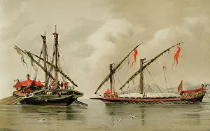 Galleys: History of navigation. 16th century galleys
