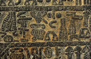 Luwian: Hitite slabs with hieroglyphic inscription about the activit