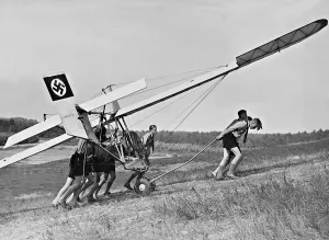 Opportunity: Hitler boys pull a glider, 1939
