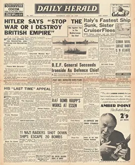 Ilex: Hitler calls on Britain to stop the war
