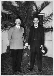 Godesberg: Hitler with Chamberlain at Bad Godesberg