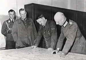Promoted: Hitler with Field Marshal Keitel, looking at a map