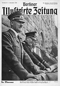 Illustrirte: Hitler in Florence with Mussolini, WW2