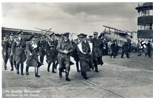 Pioneered: Hitler, Goering & others at an airfield