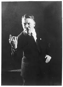 Gesticulate: Hitler makes speech