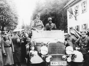 Cheering: Hitler in the occupied Sudetenland, 1938