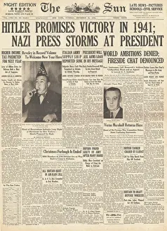 Criticise: Hitler promises victory in 1941