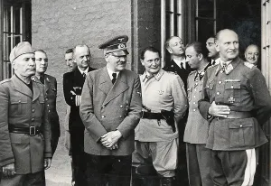 Succeeded: Hitler welcomes the Italian fascist Leader Benito