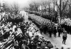 Jassy: Hitler Youth delegation at the ceremony for Michael of