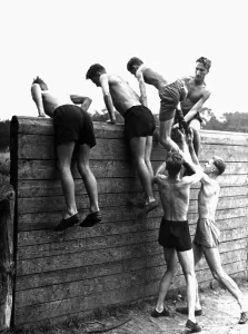 Excercise: Hitler Youth during an excercise in a military