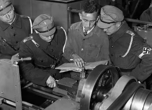 Apprentice: Hitler Youth members in an apprentice workshop in