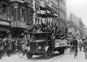 Hindenburgs: Hitler Youth at the referendum on the Head of State of t