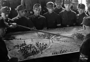 Theoretical: Hitler Youth training at sand table, 1940