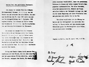Successor: HItler's political testament, 1945