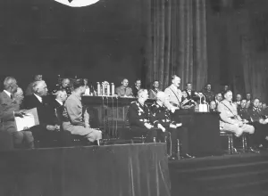 Schaub: Hitler's speech before the Reichstag in the Nuremberg