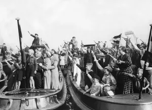 Barges: Hitler's visit to Hamburg, 1934