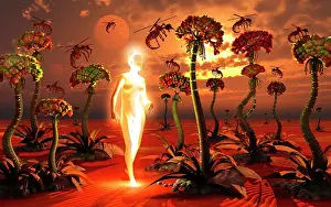 Midair: A hive queen and insectoid drones on an alien world