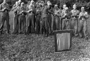 Pre Military: HJ members at field exercise, 1943