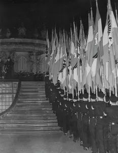 Dedication: HJ in front of Sansouci Palace, 1939