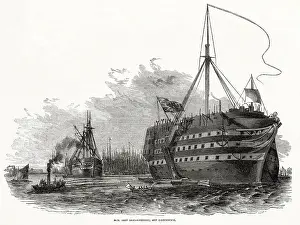 Quarantine: H.M Dreadnought off Greenwich 1846