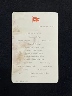 Hmhs: HMHS Britannic breakfast menu