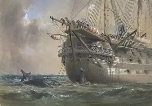 Telegraphic: H.M.S. Agamemnon Laying the Atlantic Telegraph