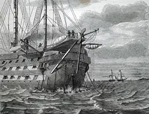 Agamemnon: HMS AGAMEMNON laying the Atlantic telegraph cable