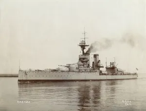 Ajax: HMS Ajax, British battleship, at Malta