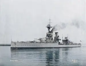 Ajax: HMS Ajax, British battleship, at Malta