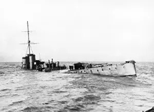 Wrecked: HMS Arethusa, British light cruiser, WW1