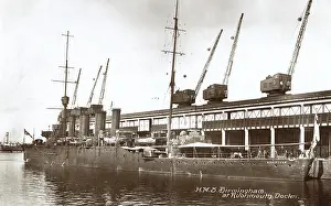Avonmouth: HMS Birmingham, British light cruiser