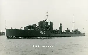 Brazen: HMS Brazen (H80) - Royal Navy B-class Destroyer