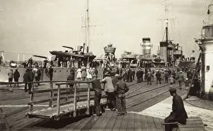 Dockside: HMS Campbell, destroyer and flotilla leader, Turku, Finland