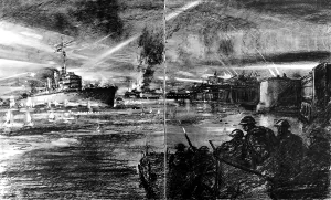 Grineau: HMS Campeltown at St. Nazaire, Second World War