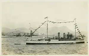 Magnolia: HMS Carlisle (rear) and HMS Magnolia (front)