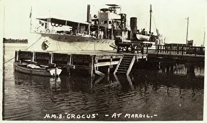 Basra: HMS Crocus, British sloop, at Basra, Iraq