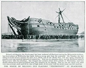 Foudroyant: The HMS Foudroyant - beached at Blackpool