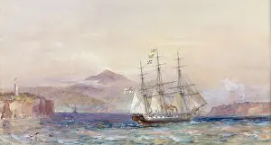 Galatea: HMS Galatea - Standing in to Communicate off Eden, NSW