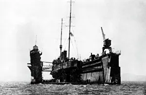 Coronel: HMS Glasgow docked on in Rio, 1914