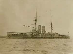 Ramp: HMS Hibernia with a temporary launching ramp