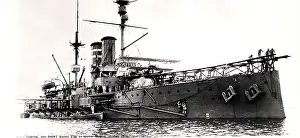 Ramp: HMS Hibernia with temporary launching ramp