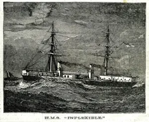 Inflexible: HMS Inflexible at sea