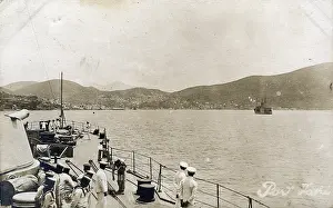 Ionian: HMS Iron Duke, British battleship, Port Vathi, Greece