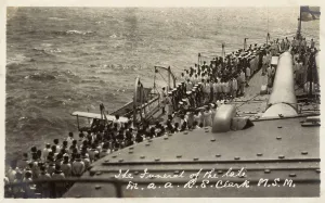 Duke Class: HMS Marlborough - Funeral at sea of Robert E Clark M.S.M