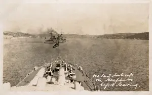 Bosphorus: HMS Marlborough - Last look up the Bosphorus