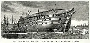 Habour: H.M.S Marlborough, training college for Naval Engineer