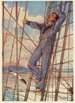 Jessica Talmage Collection: HMS Pinafore, Ralph Rackstraw in the rigging